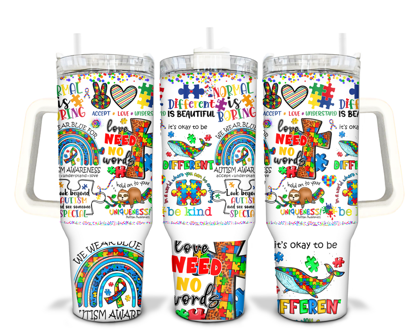 Autism Mom 40oz Sublimation Tumbler