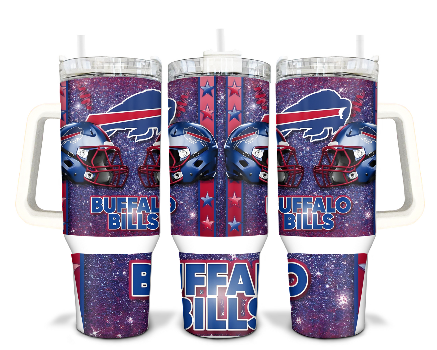 NFL Football 40oz Handle Sublimation Tumbler