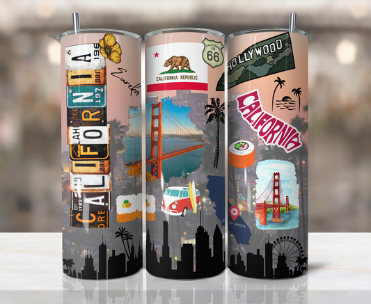 US States License Plate Sublimation Tumbler