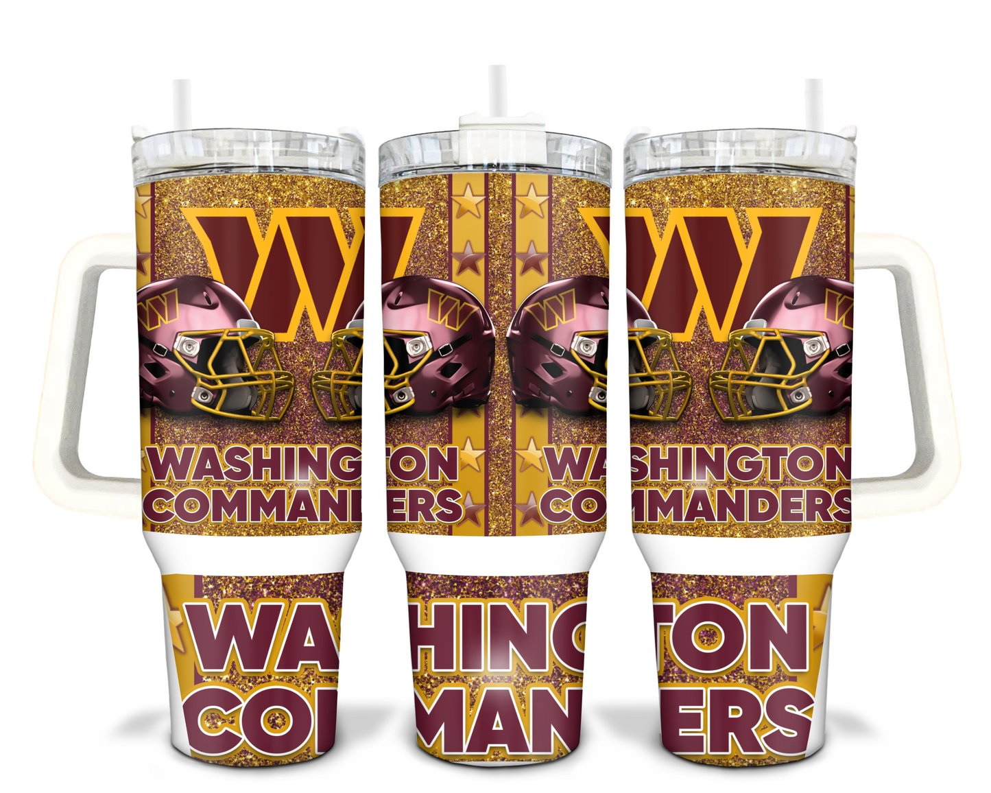 NFL Football 40oz Handle Sublimation Tumbler