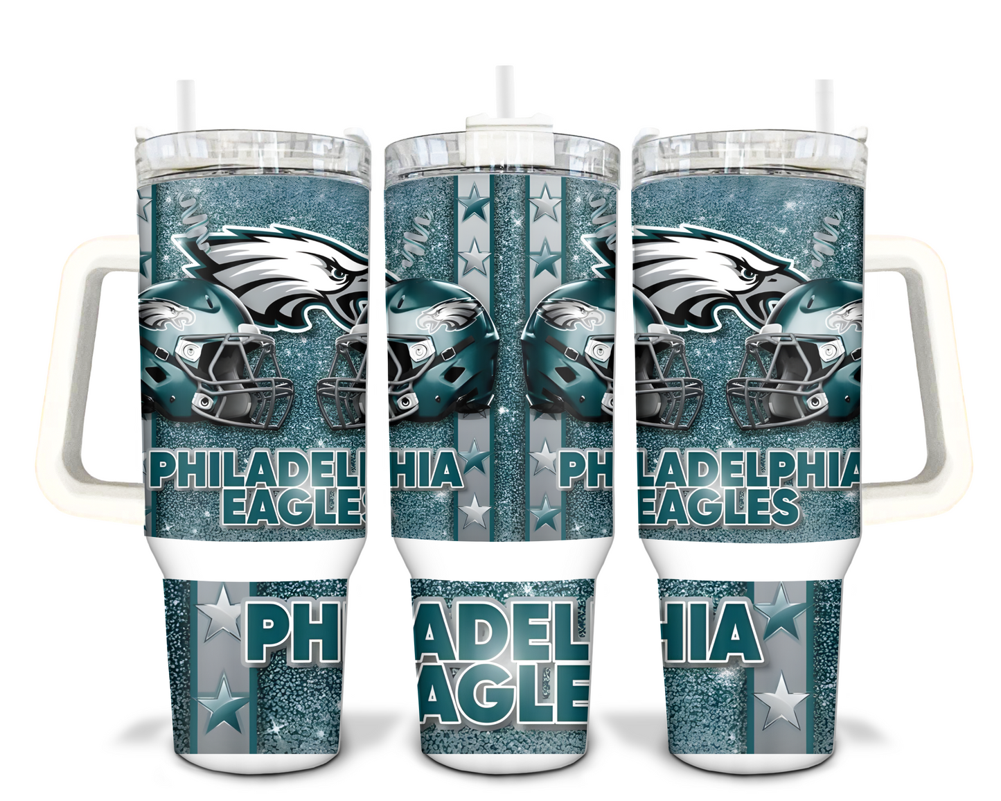 NFL Football 40oz Handle Sublimation Tumbler