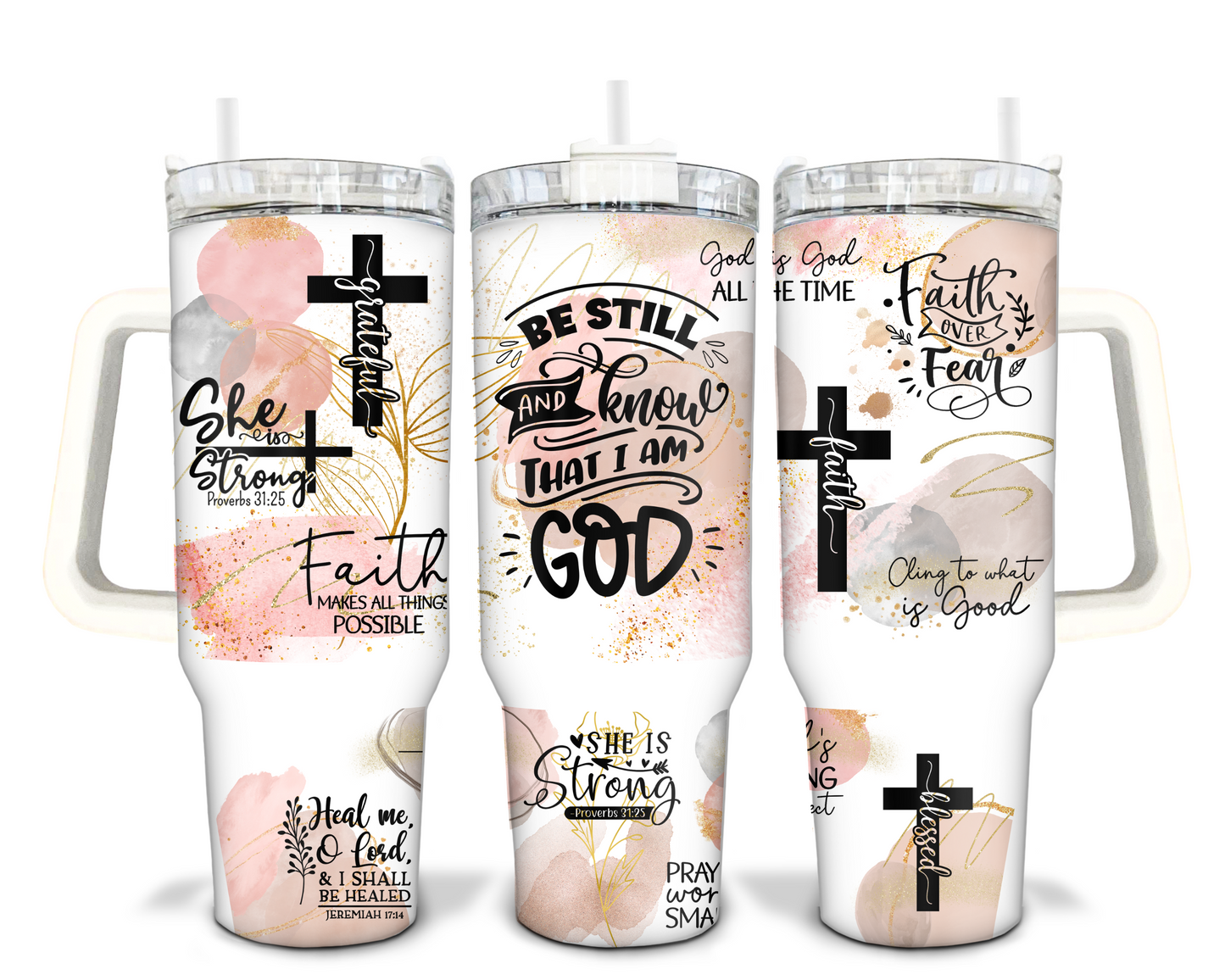 Faith Affirmations 40oz Sublimation Tumbler