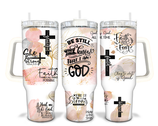 Faith Affirmations 40oz Sublimation Tumbler