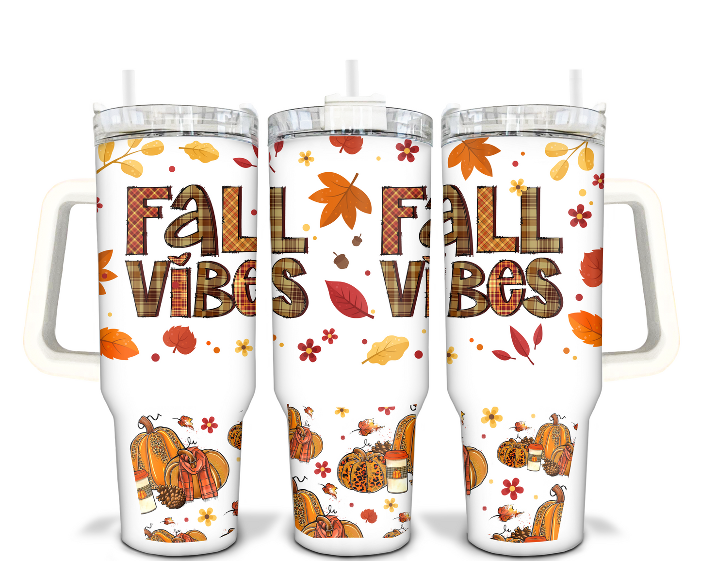 Fall Vibes 40oz Sublimation Tumbler