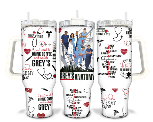 Greys Anatomy TV Show 40oz Tumbler