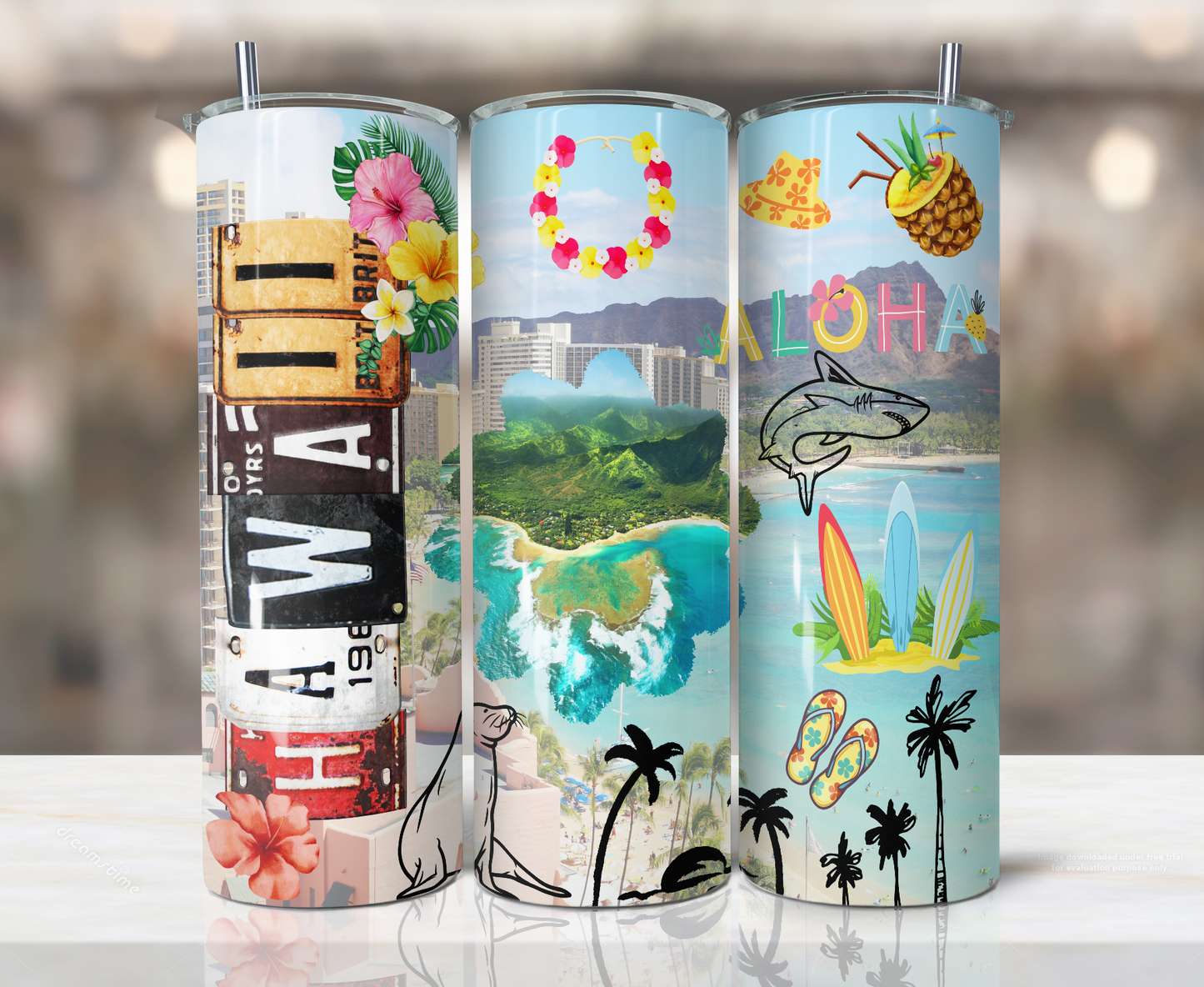 US States License Plate Sublimation Tumbler