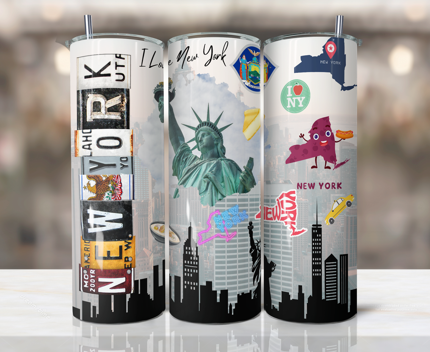 US States License Plate Sublimation Tumbler