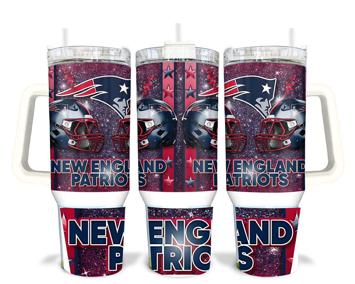 NFL Football 40oz Handle Sublimation Tumbler