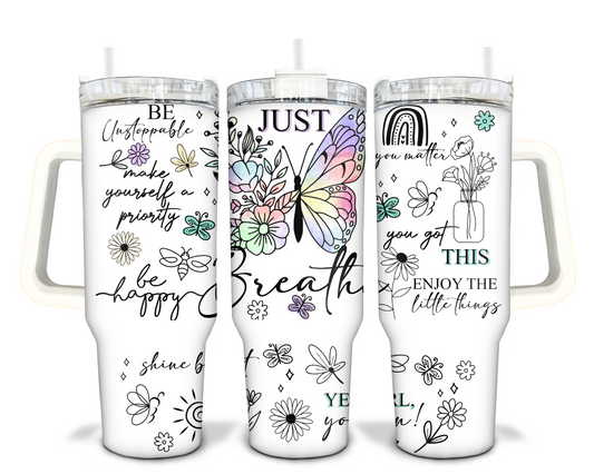 Positive Affirmations 40oz Sublimation Tumbler
