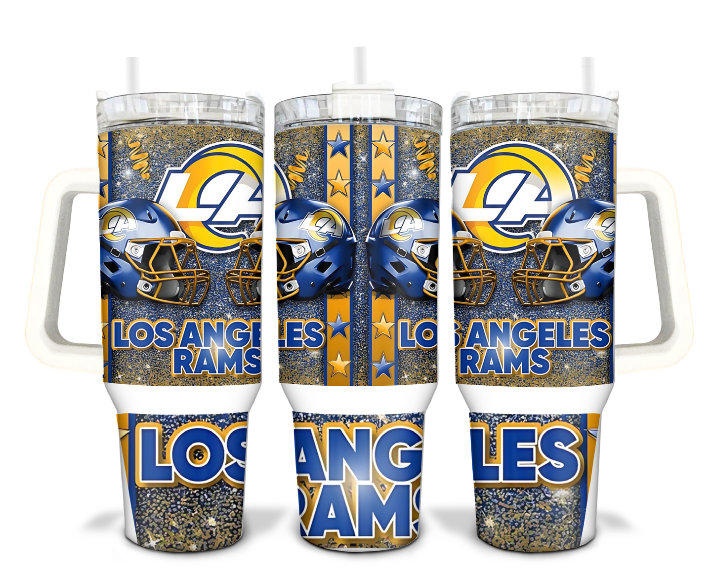 NFL Football 40oz Handle Sublimation Tumbler
