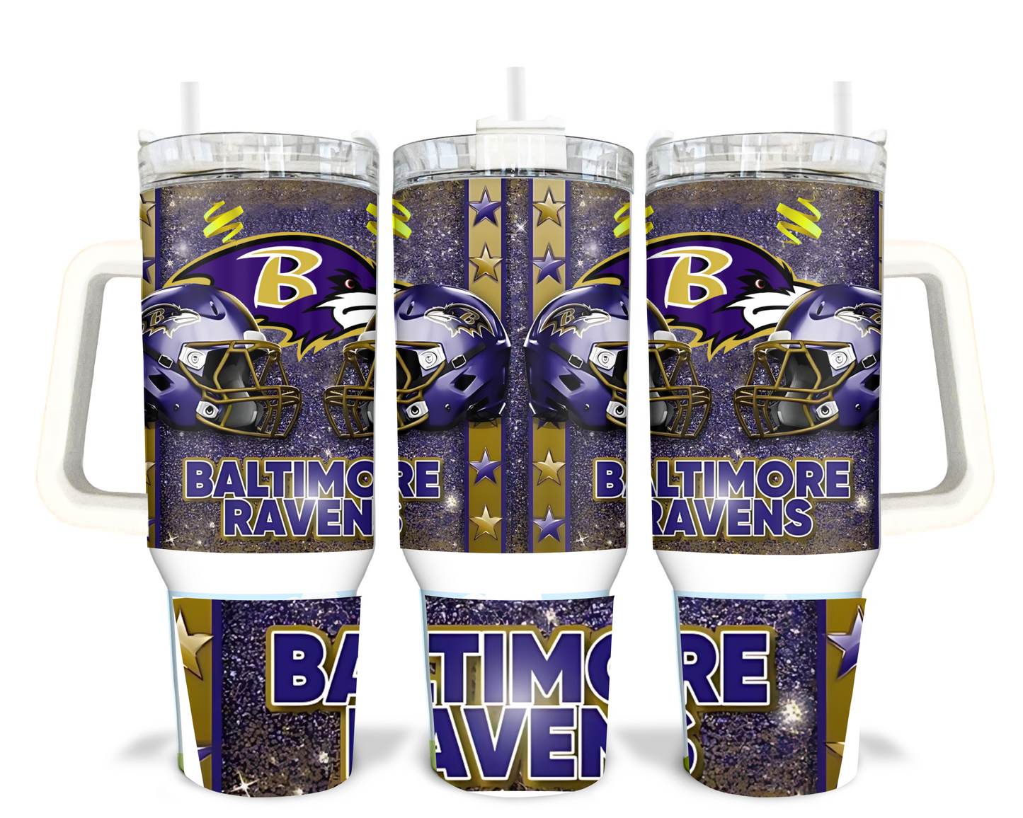 NFL Football 40oz Handle Sublimation Tumbler