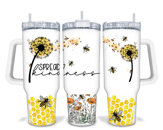 Spread Kindness Dandelion 40oz Sublimation Tumbler