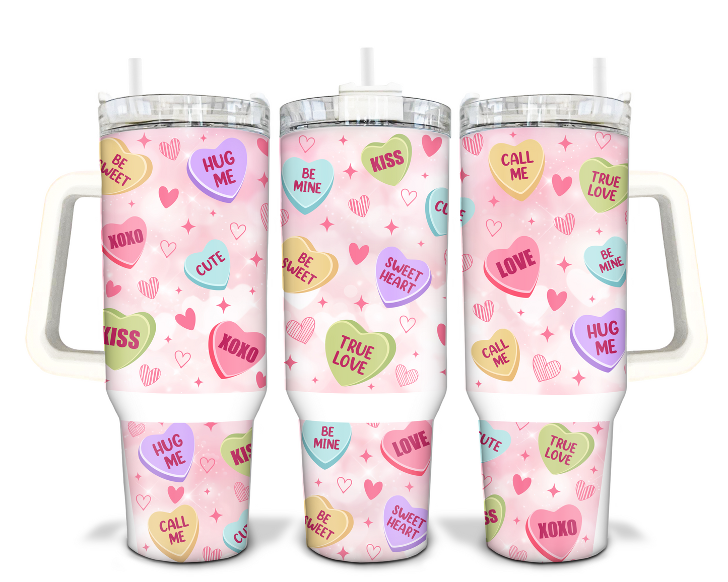 Conversation Hearts 40oz Sublimation Tumbler