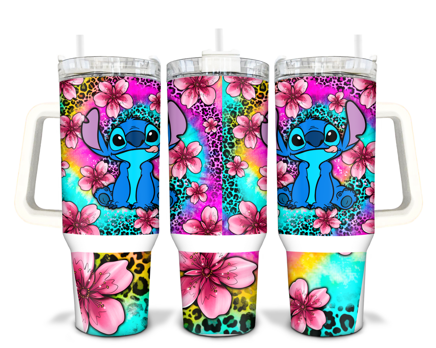 Stitch Hibiscus 40oz Sublimation Tumbler