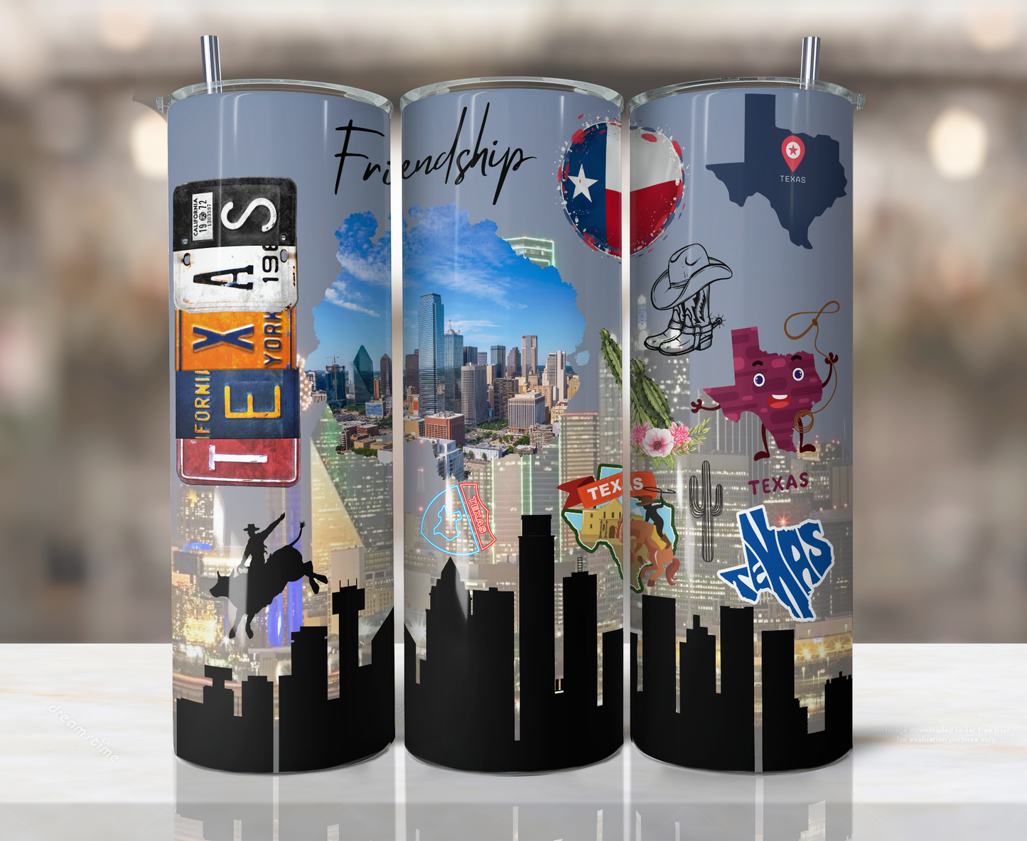 US States License Plate Sublimation Tumbler