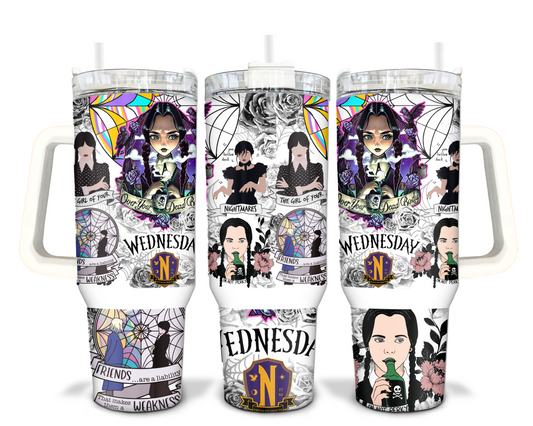 Wednesday Addams 40oz Sublimation Tumbler