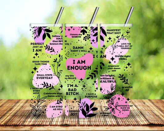 Daily Affirmations Sublimation Tumbler