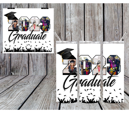 GRAD High School Sublimation Tumbler with personalized pictures