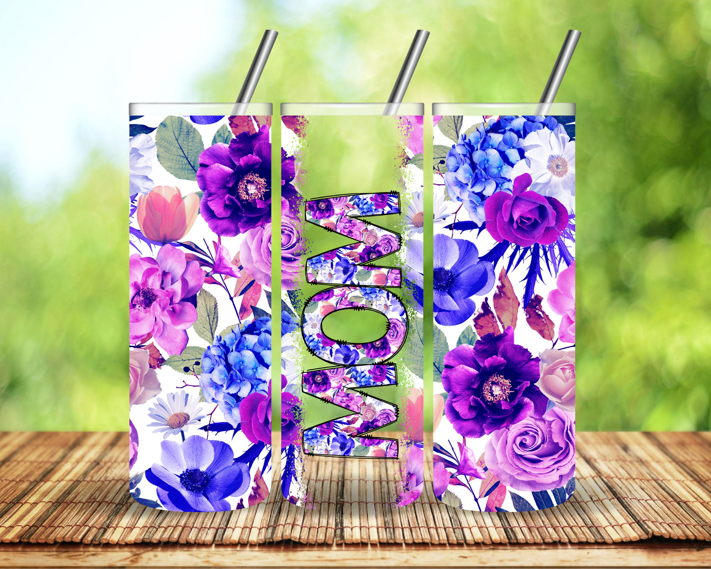 Mom Flowers Sublimation Tumbler