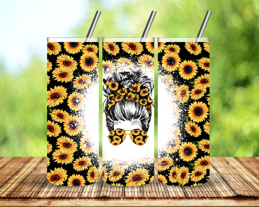 Sunflower Mom Sublimation Tumbler