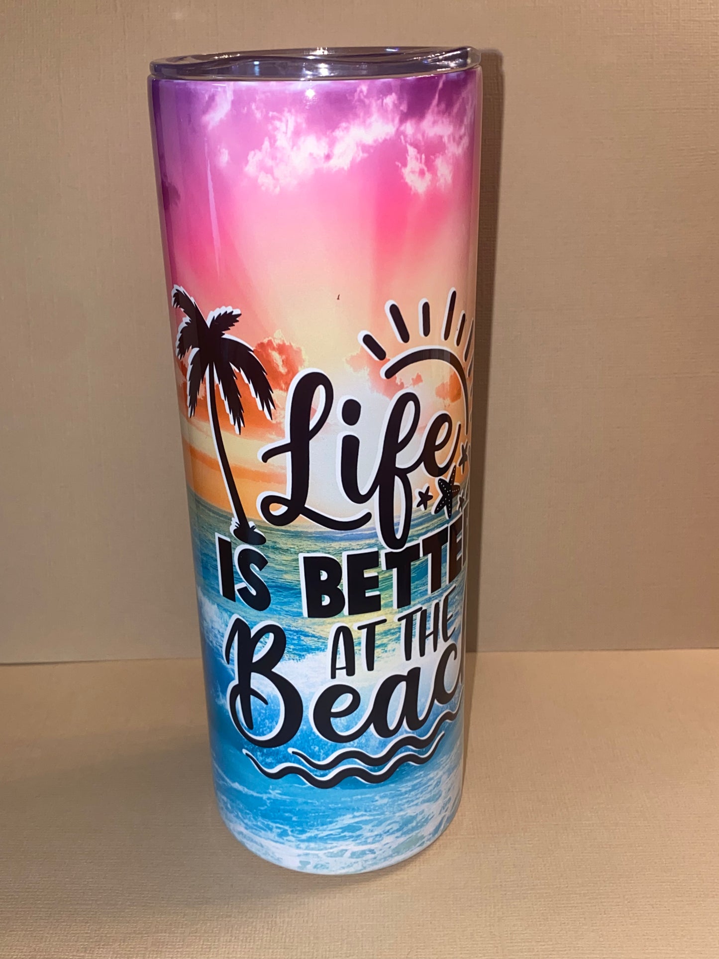 Beach Life Sublimation Tumbler