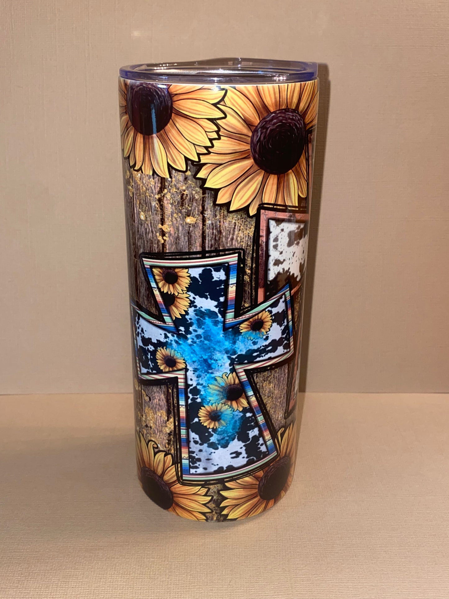 Faith Sunflower Sublimation Tumbler