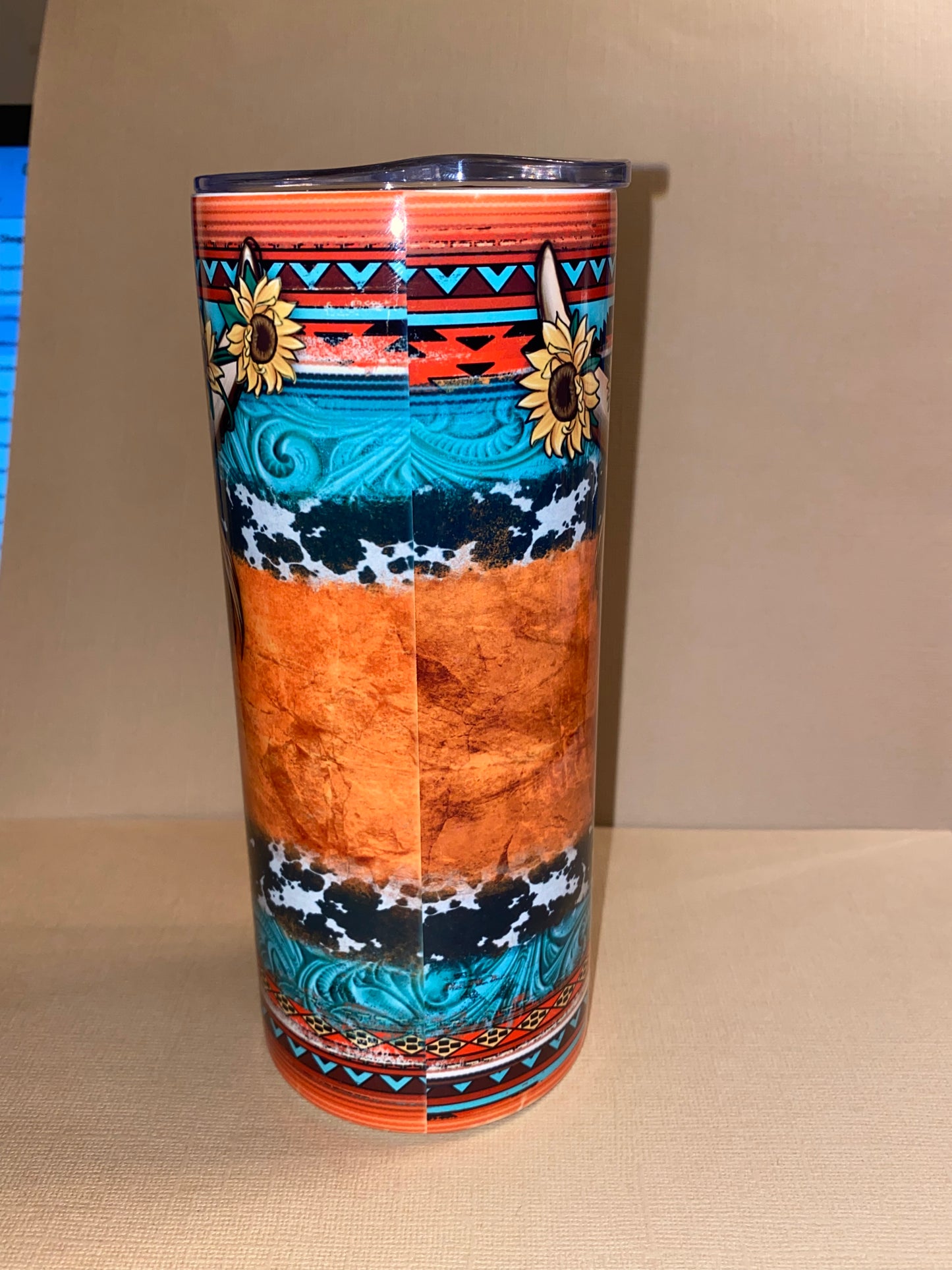 Highland Cow Sunflower Sublimation Tumbler