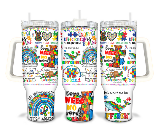 Autism Mom 40oz Sublimation Tumbler