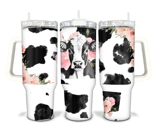 Cow Print 40oz Sublimation Tumbler