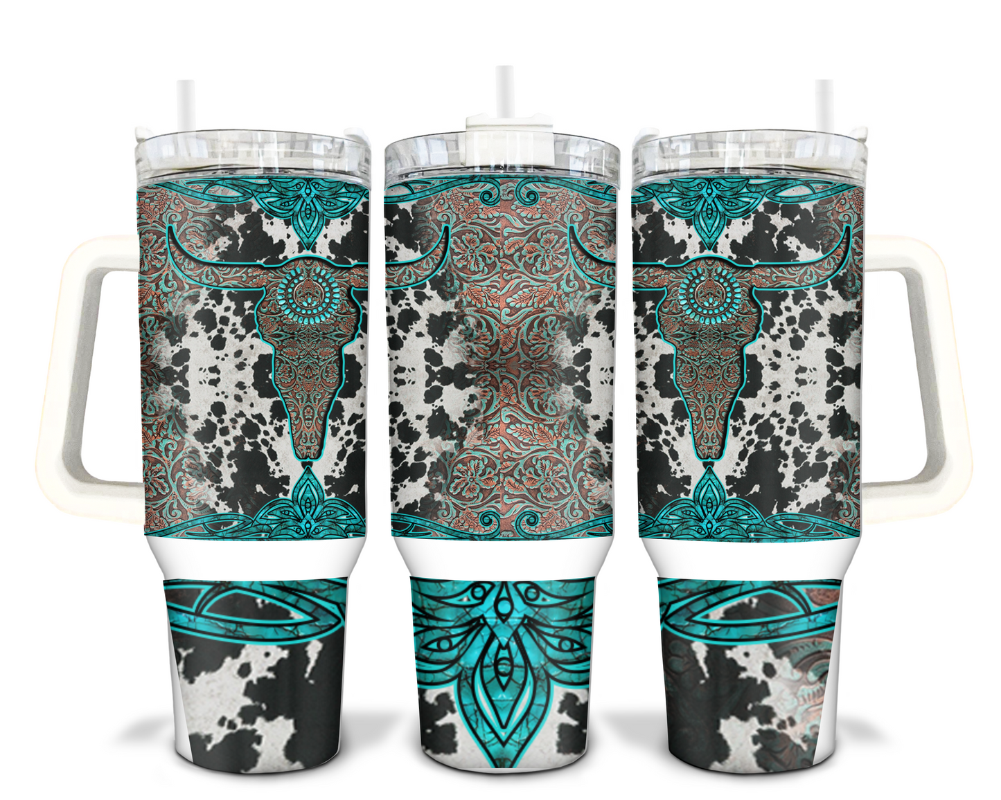 Cow Skull 40oz Sublimation Tumbler