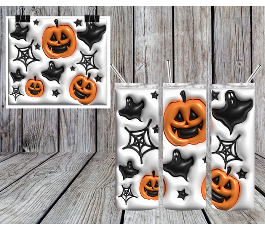 Halloween Puffy Pumpkin Sublimation Tumbler