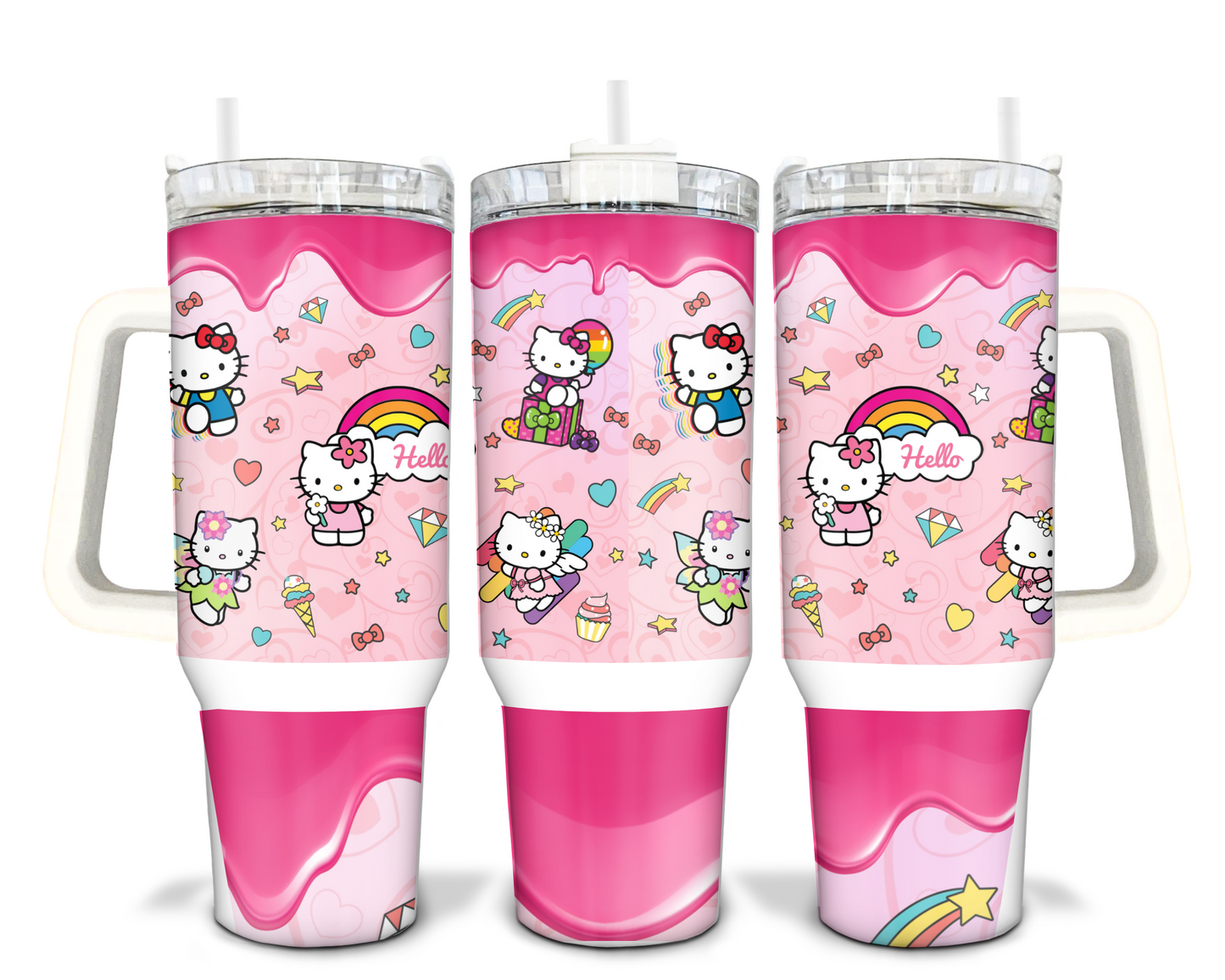 Hello Kitty Pink 40oz Sublimation Tumbler