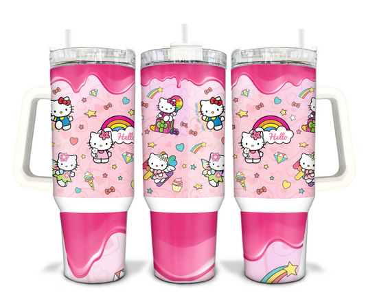 Hello Kitty Pink 40oz Sublimation Tumbler
