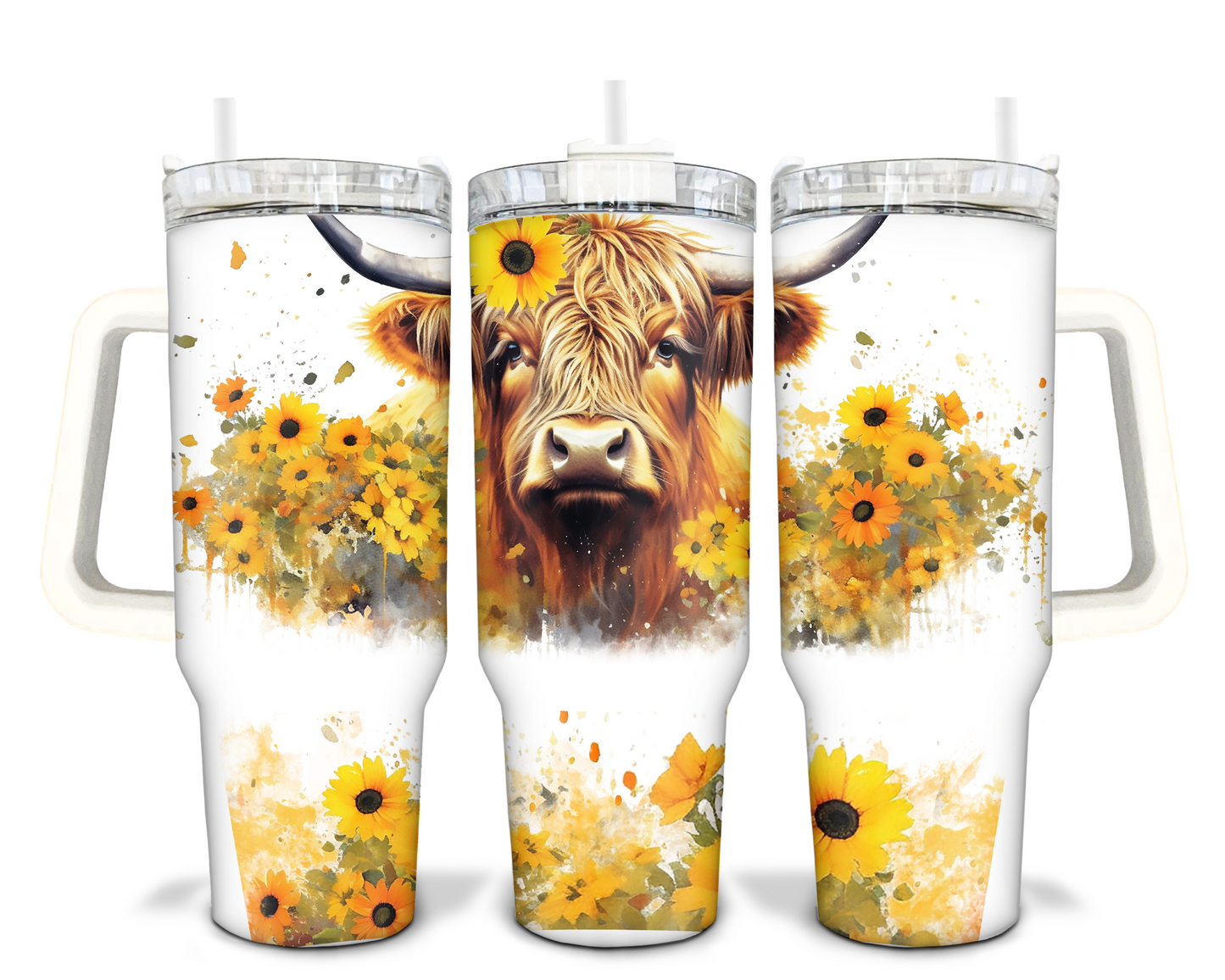 Highland Cow 40oz Sublimation Tumbler