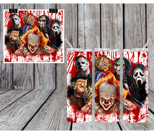 Horror Characters Sublimation Tumbler