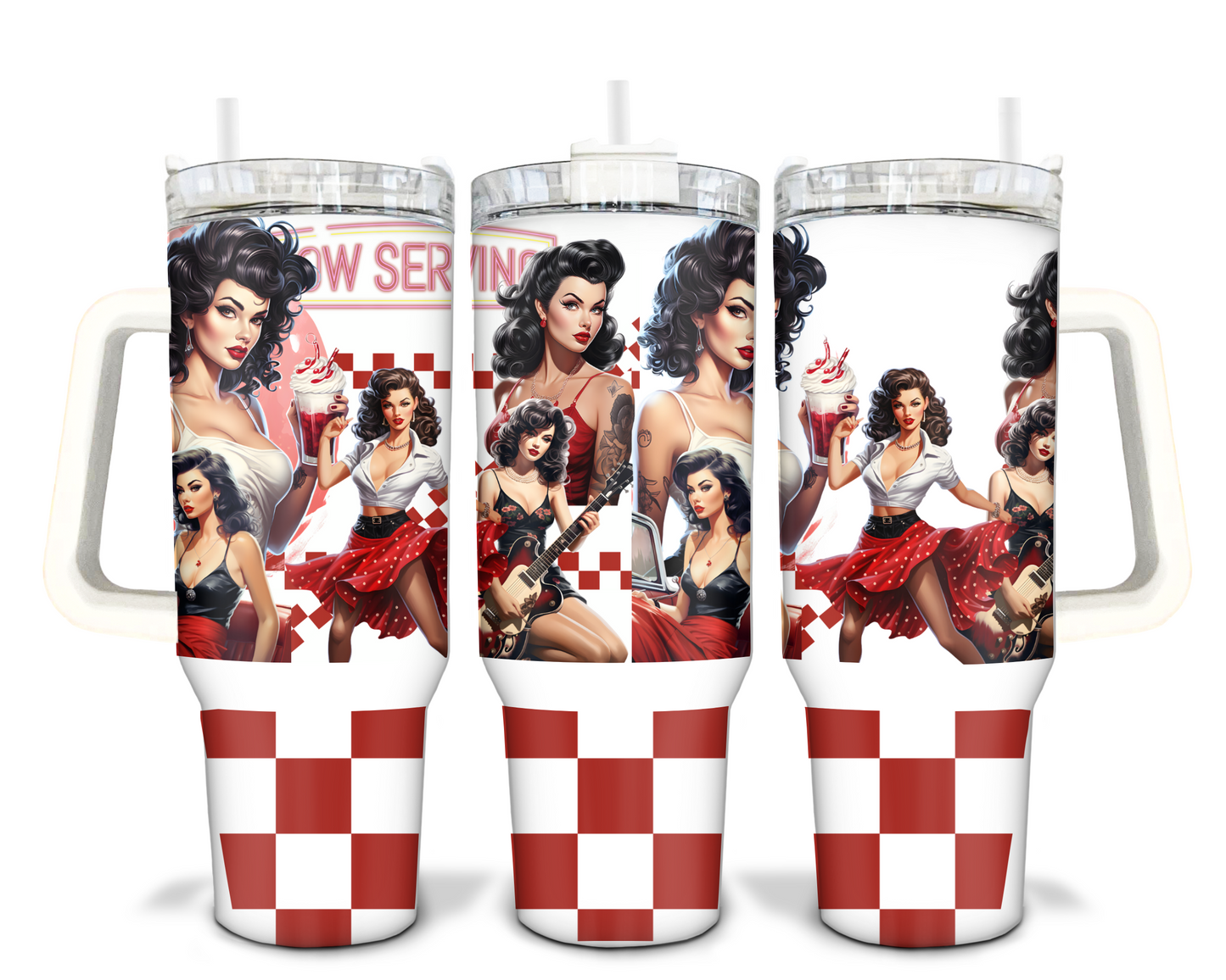 Pin Up Girls 40oz Sublimation Tumbler