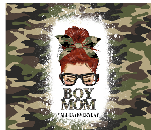 Boy Mom Red Hair Sublimation Tumbler
