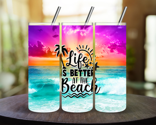 Beach Life Sublimation Tumbler