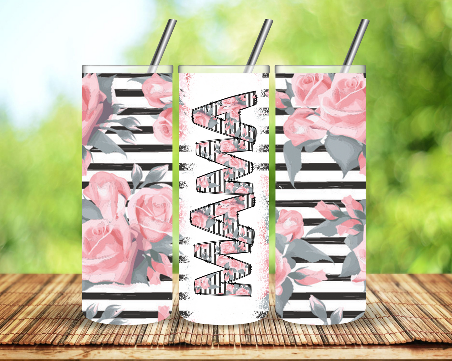 Mama Floral Sublimation Tumbler