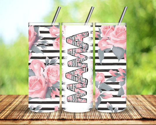 Mama Floral Sublimation Tumbler