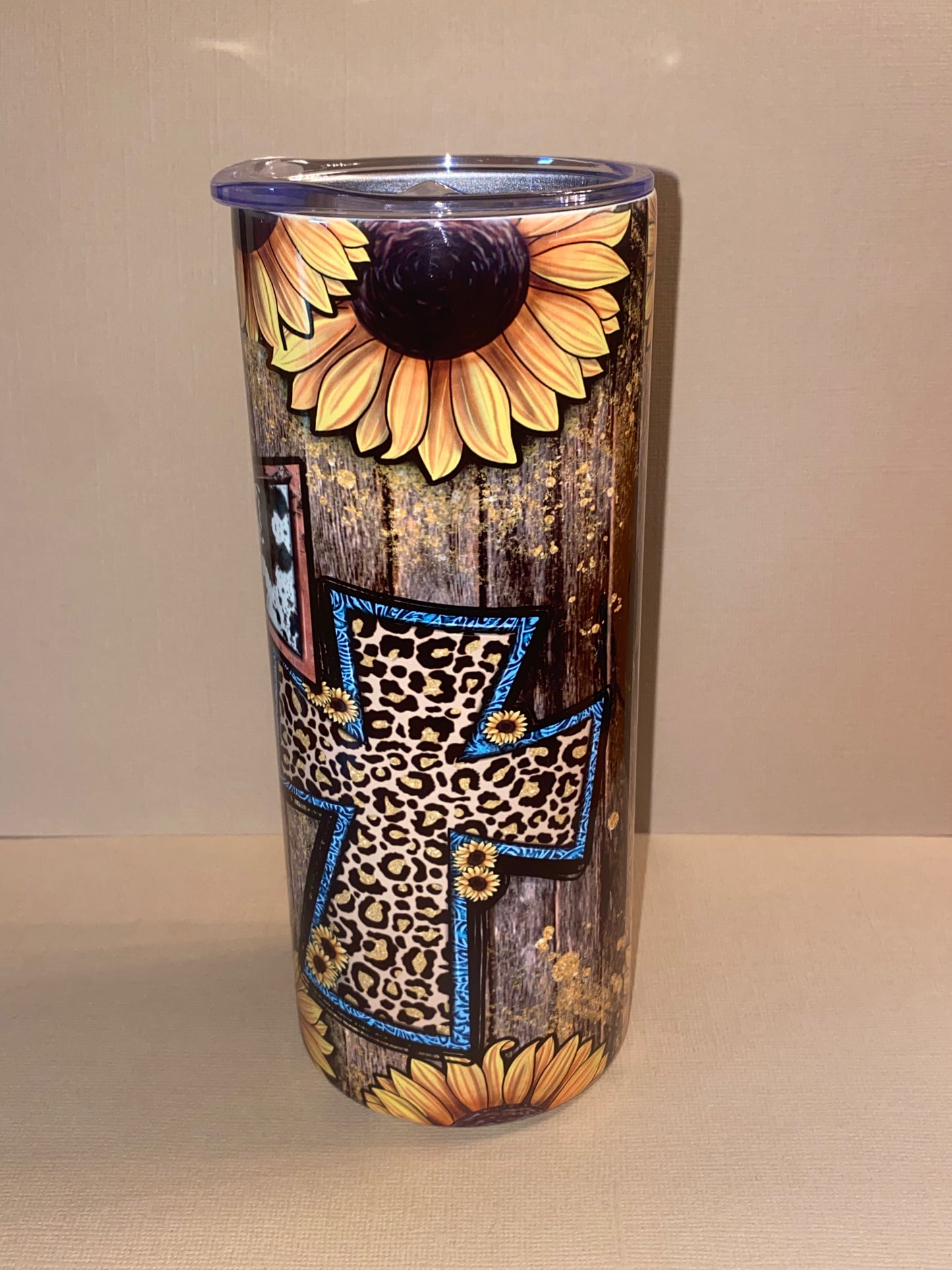 Faith Sunflower Sublimation Tumbler